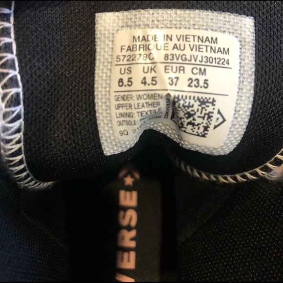 CONVERSE CHUCK TAYLOR MOVE PLATFORM HIGH TOP BLACK leather NEW - Picture 10 of 16